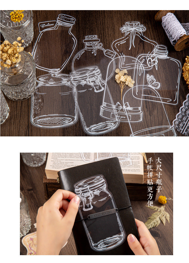 Rmlm006 Transparent Jar Sticker | Dream Collector series | 4*5 20 pcs. 95*140mm