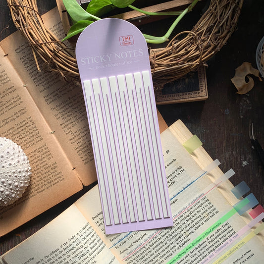 88204 - STICKY NOTES Purple 8 STRIPE 160 tabs | 14X5MM | Sticky Tab