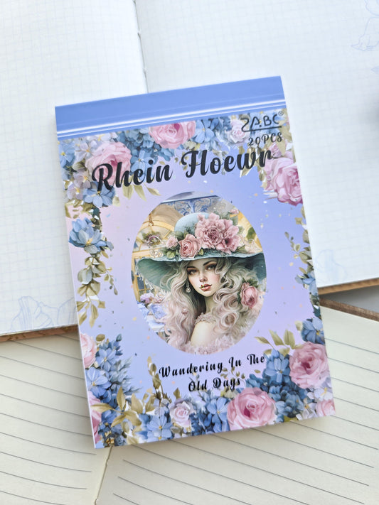 Smjsg403|G-7| Paper Sticker Book  Rhein Hoewn  20 Pages 100*145mm PreCut Sticker
