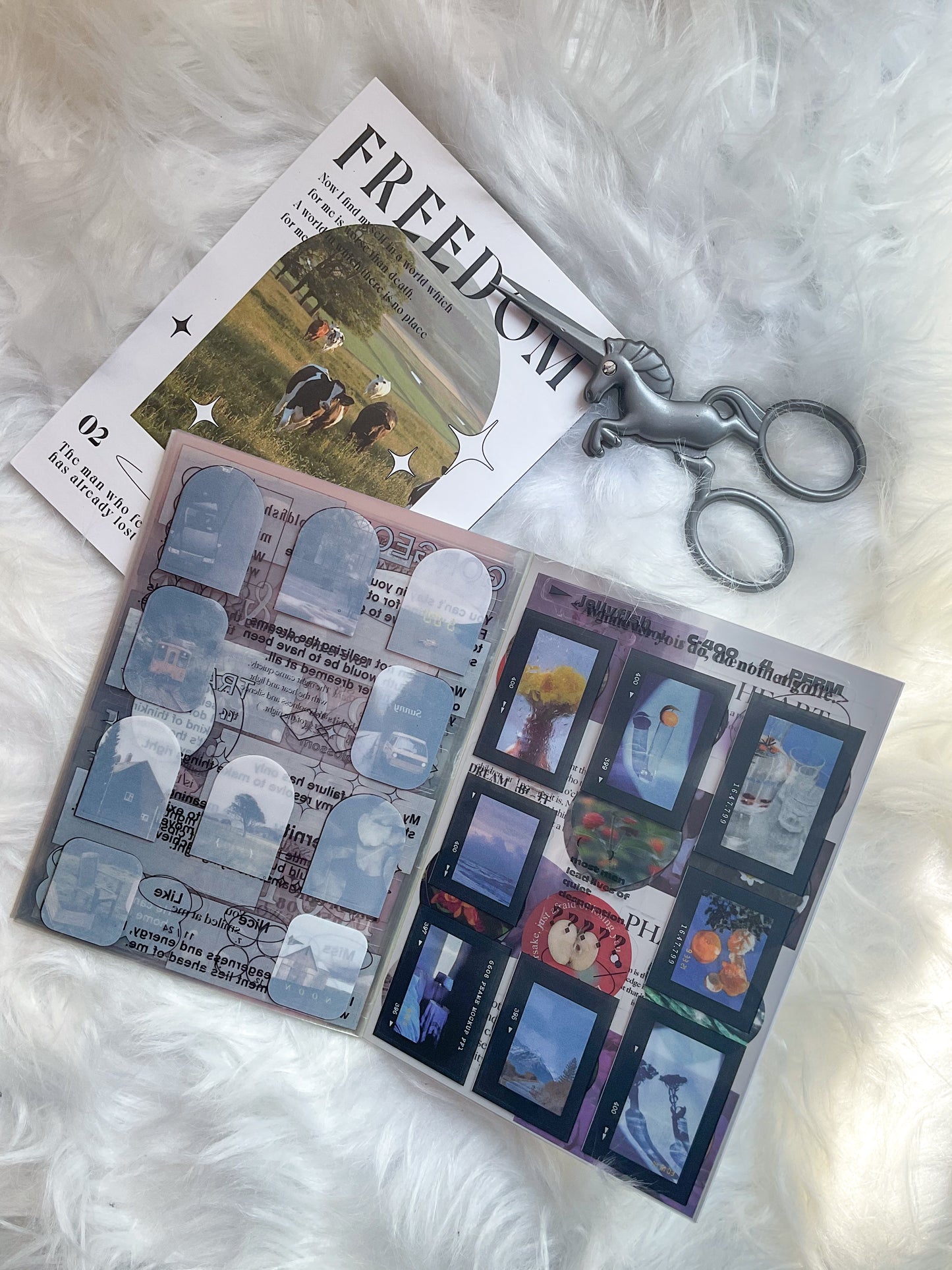 BJB-6431 Lifestyle Sticker| Daily Sticker Book| FREEDOM| Transparent Pet Sticker 20 Pcs