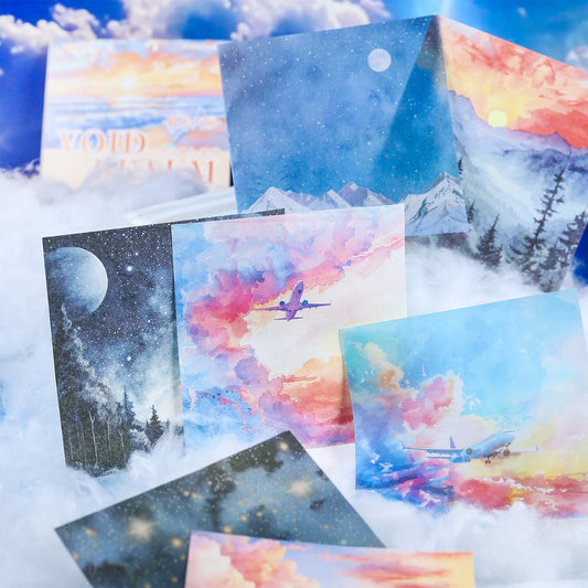 Kzjj006 Void Realm Journal Paper Pack Paper&Vellum| Void Nature Collection | 10x2 20 pc. | 100*100mm