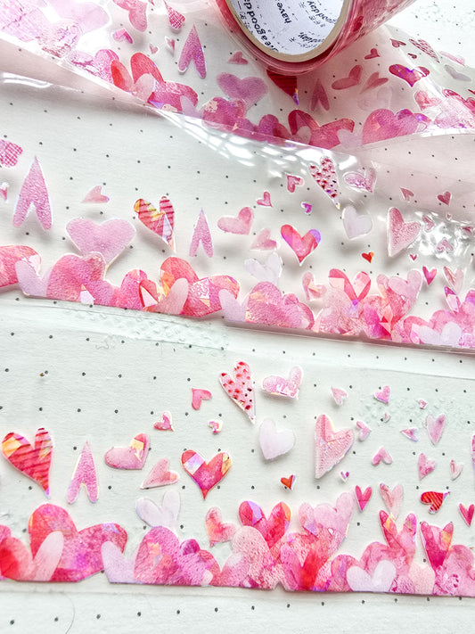 MHD-JDDX001|RC| Transparent Love Sticker Roll Pink