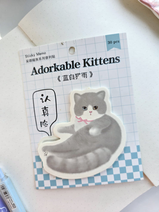101MG01 | Adorkable Kittens | Cat Sticky Note | 30 Sheets | 105*140mm |
