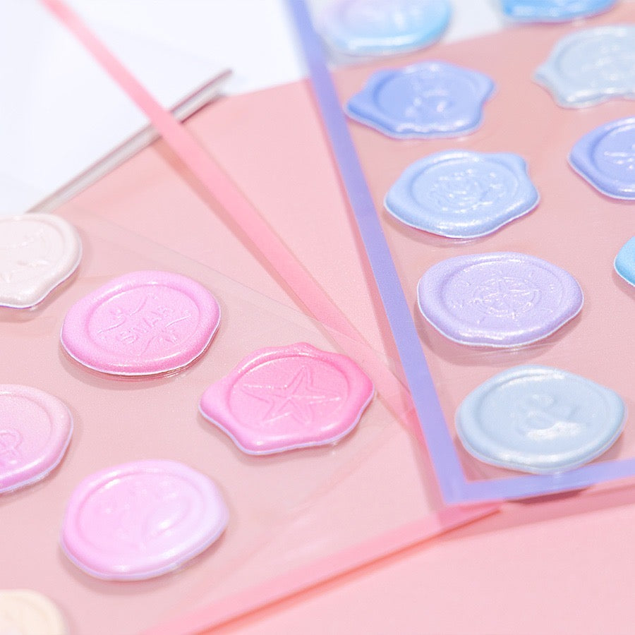 YT-EU003 Pastel Wax Seal Themed Sticker | Wax Stamp Sticker |