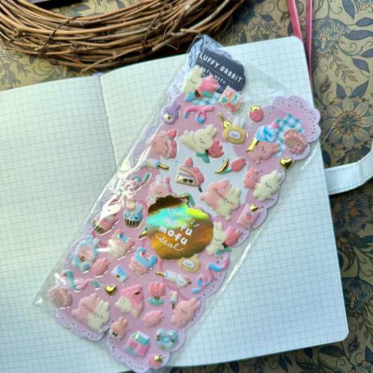 SL-ASE-04|G-11| Kawaii Decorative Fluffy Sticker 3D