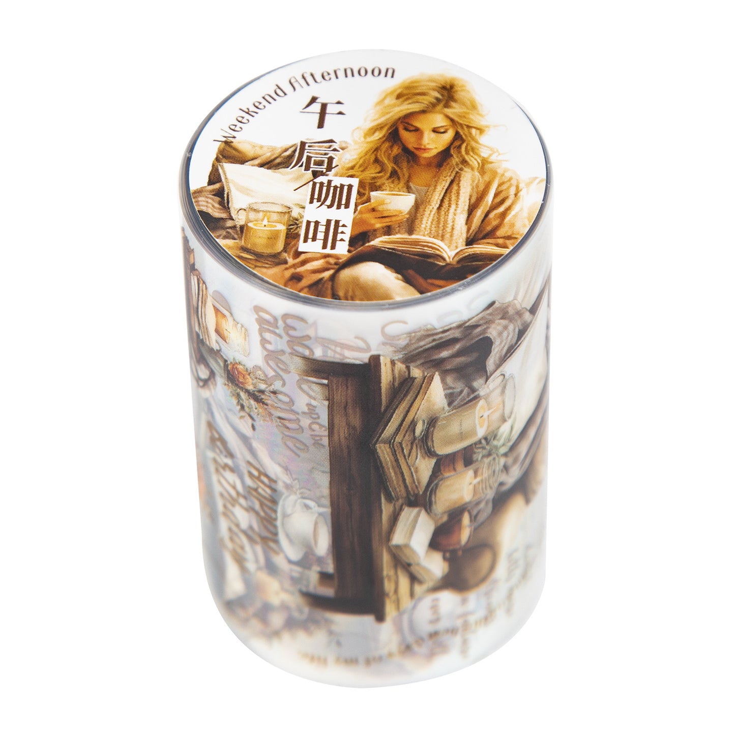 MHD-YDSG003|RD|-Coffee Theme Transparent PET Sticker Roll | 60 mm | 2mtr