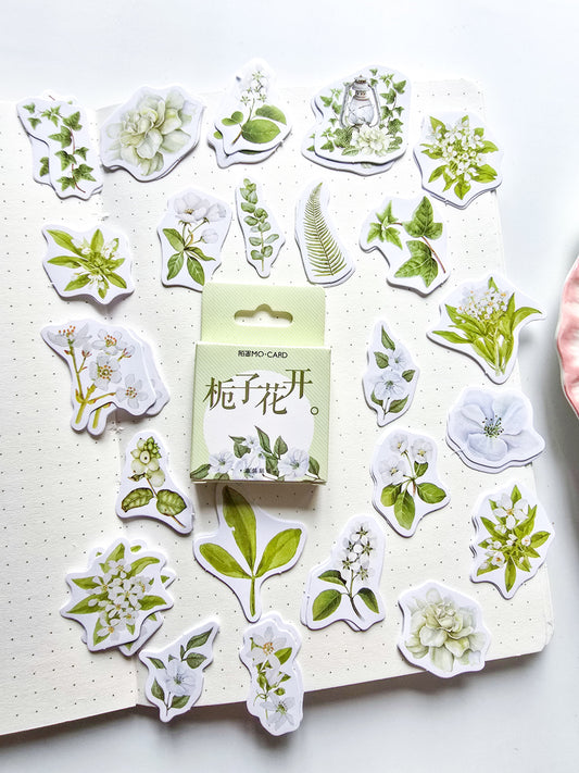 MMK04D019 Paper sticker Pack Flower & Leaf sticker  | 46 pcs