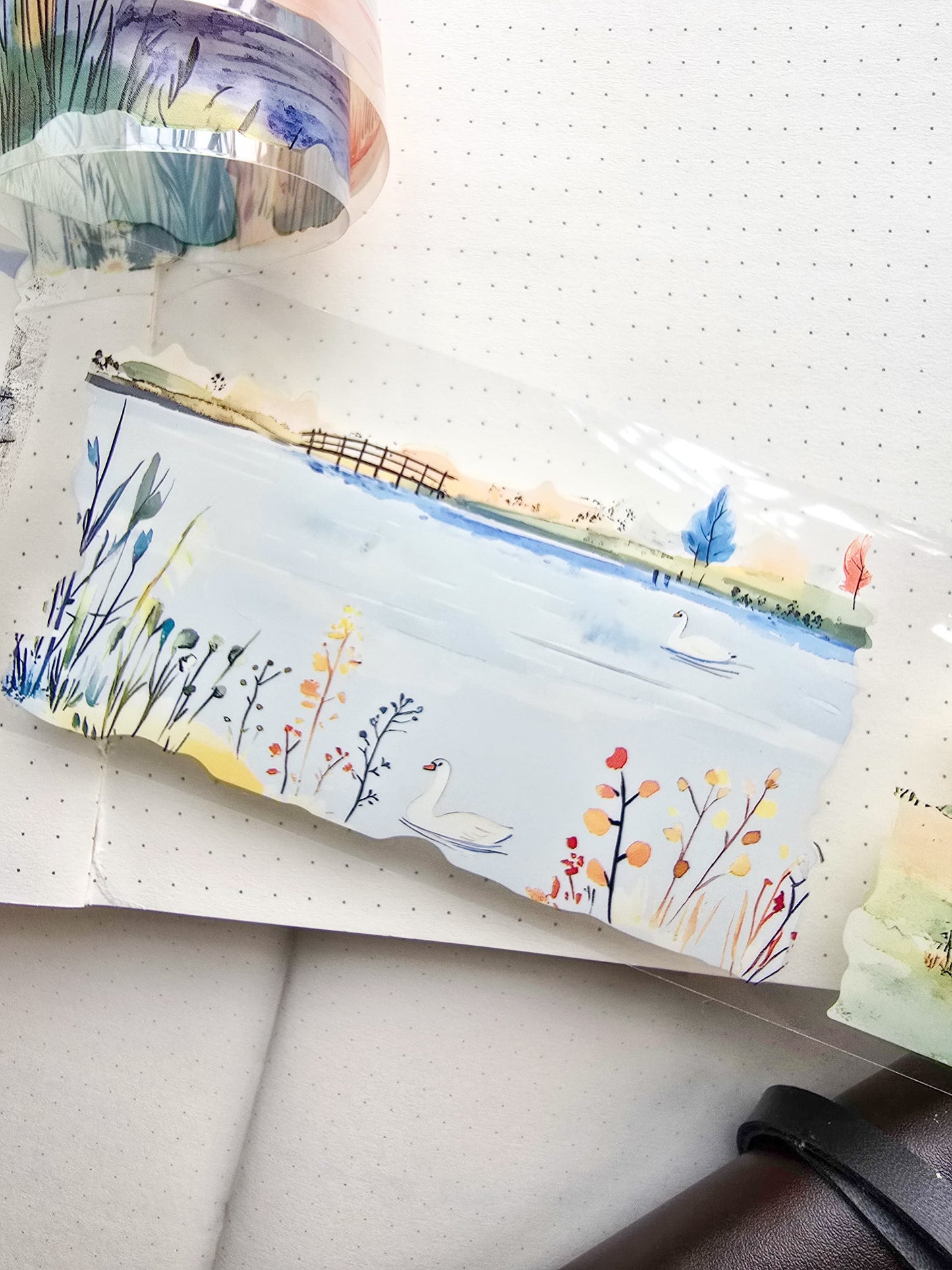 Lyly202-4 Sunset Greek Scenery Precut Sticker Roll