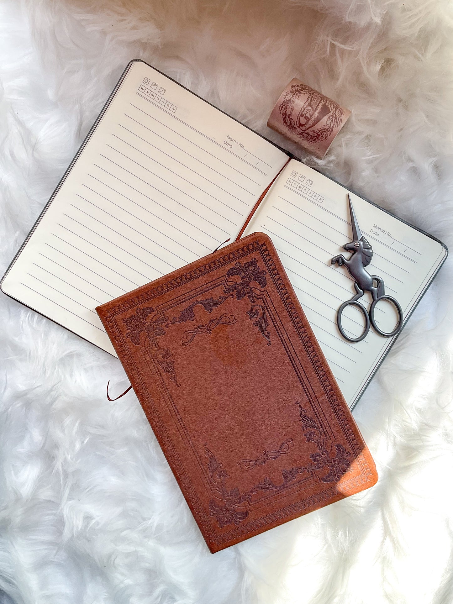 MG265L | Vintage Leather Note Book | A5 |  21*14.5cm | Ruled | Hard Cover| Black | 63 Pages