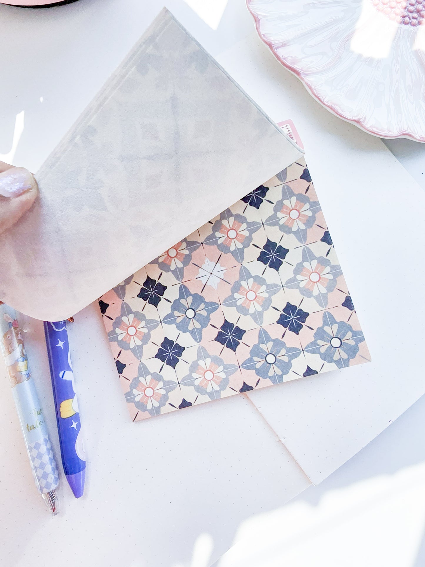 NXSG-606|G-4| South Positive Tiles | Journal Paper| Floral Vintage Paper| Green Theme|120*120mm 30 Pcs