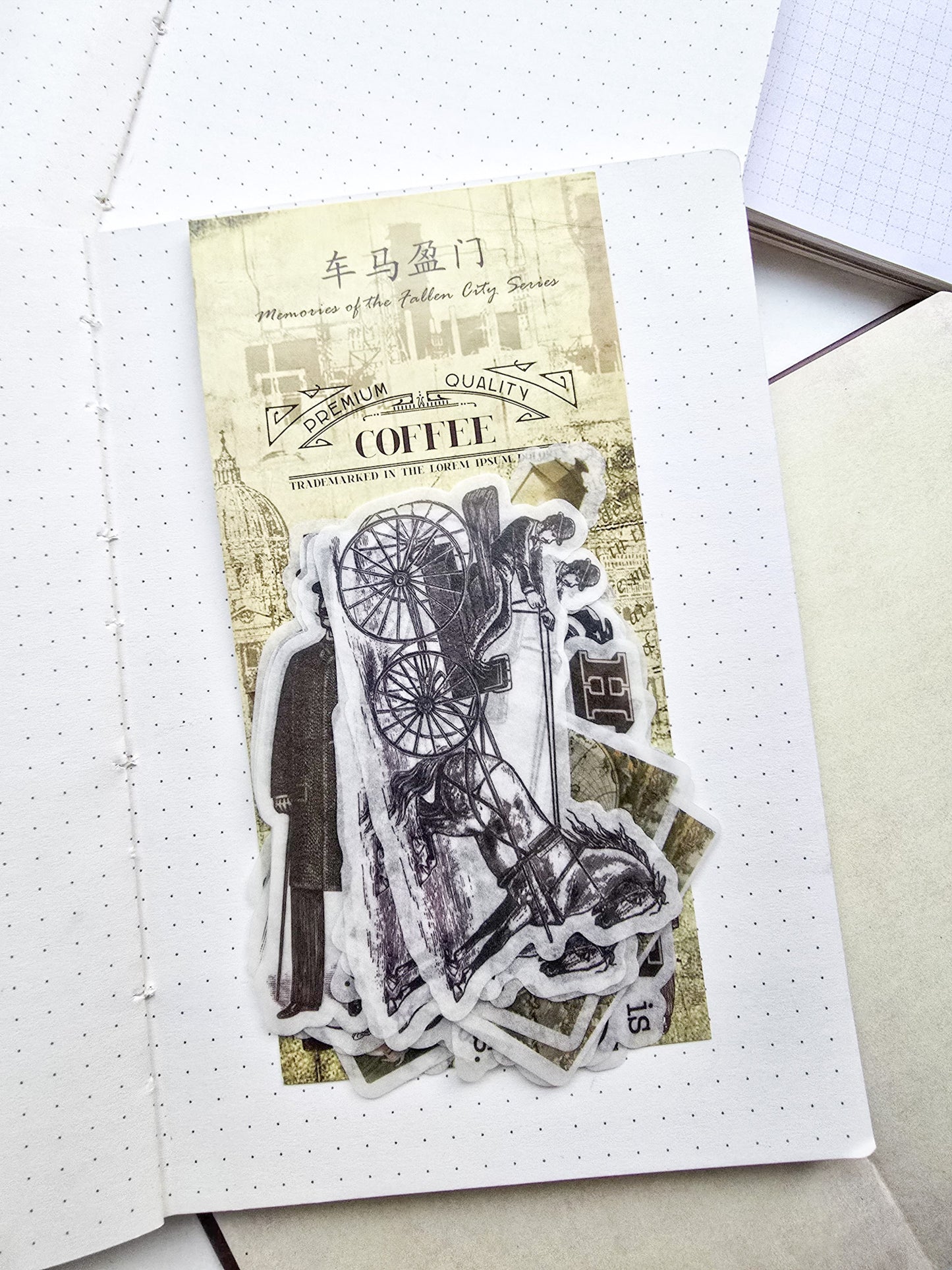 Xxtz08a009 Translucent Deco Sticker Memories Fallen City Series | 20*3 60pcs