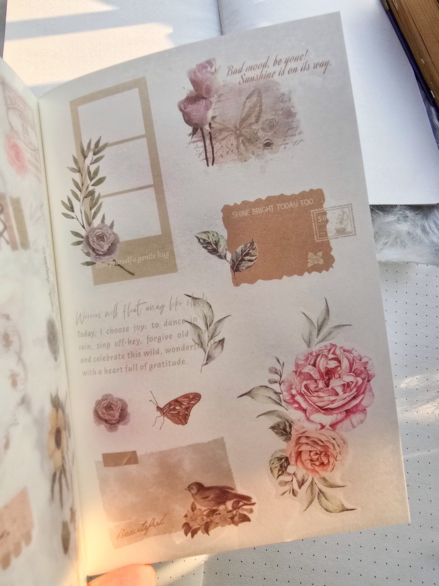 Hjys404 Amber Sunshine Deco And Pet Sticker Book | 20 Sheets 100*150 mm