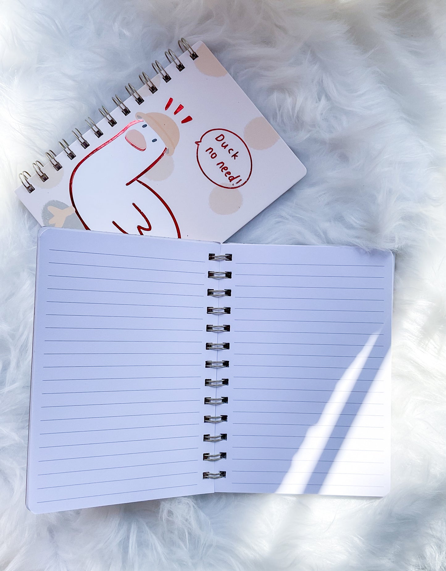 B501-Duck Kawaii Dairy | Spiral binding | Ruled Special Notebooks 80 Pages 17.5x12.5 cm |Spriral Cute Kawaii Character Diary