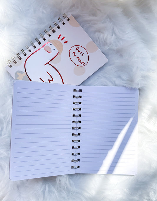 B501-Duck Kawaii Dairy | Spiral binding | Ruled Special Notebooks 80 Pages 17.5x12.5 cm |Spriral Cute Kawaii Character Diary