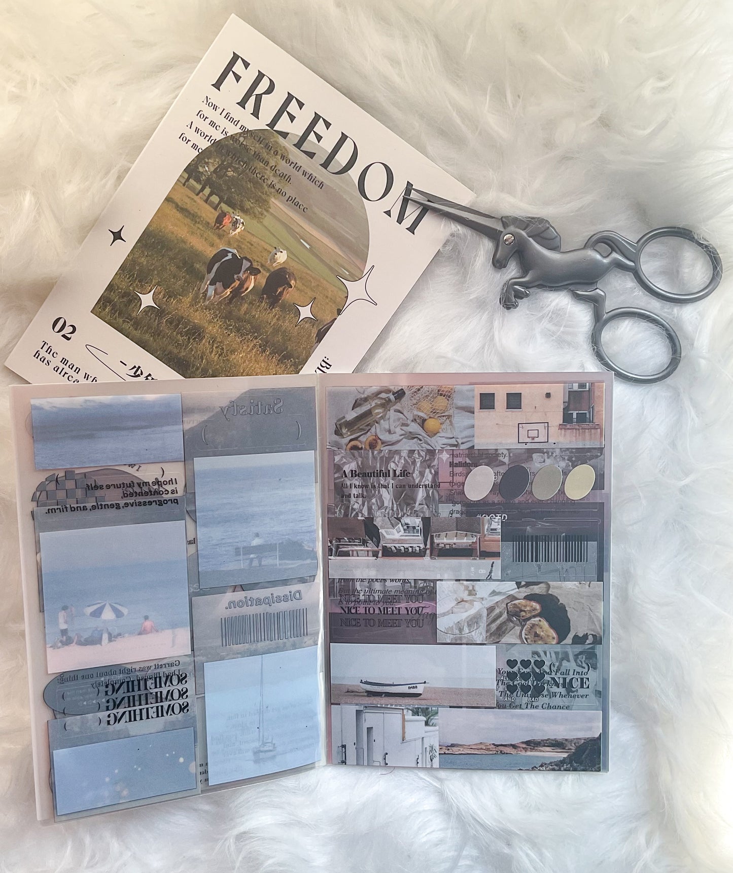 BJB-6431 Lifestyle Sticker| Daily Sticker Book| FREEDOM| Transparent Pet Sticker 20 Pcs