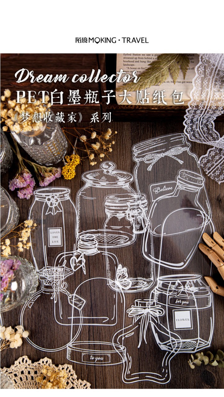 Rmlm005|G-5| Transparent Jar Sticker | Dream Collector series | 4*5 20 pcs. 95*140mm
