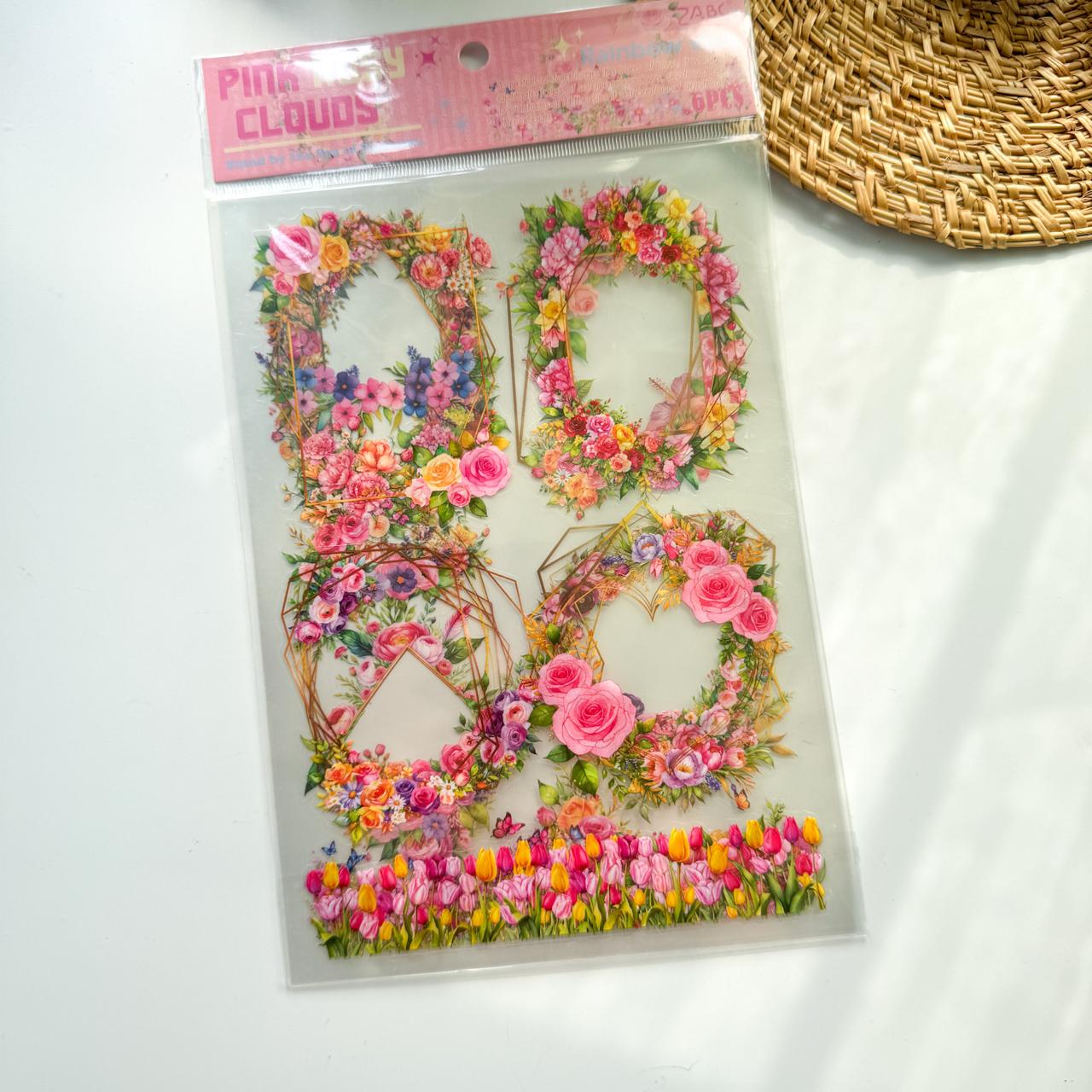CHHM603|G-1| -flat posting paper fleeting pictorial series retro cutting film stamping hand account creative sticker diy