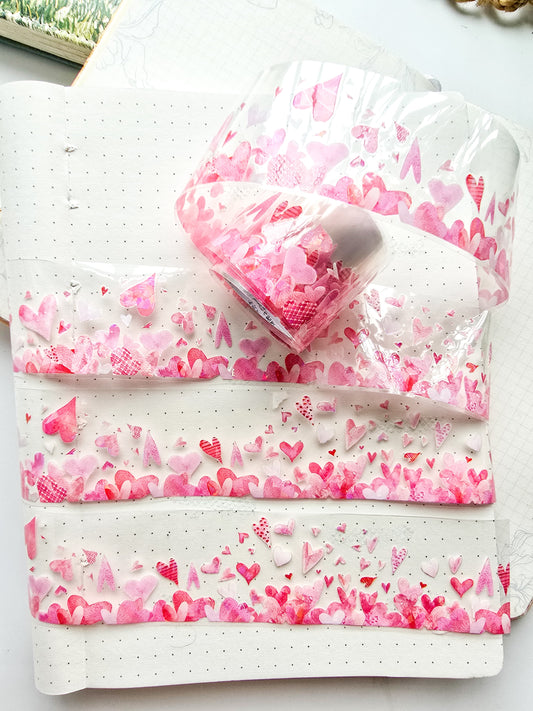 MHD-JDDX001|RC| Transparent Love Sticker Roll Pink