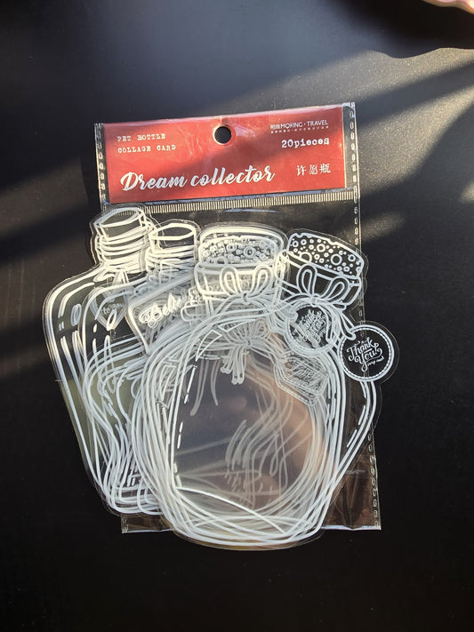 Rmlm004 Transparent Jar Sticker | Dream Collector series | 4*5 20 pcs. 95*140mm