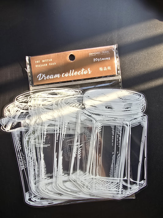 Rmlm003 Transparent Jar Sticker | Dream Collector series | 4*5 20 pcs. 95*140mm