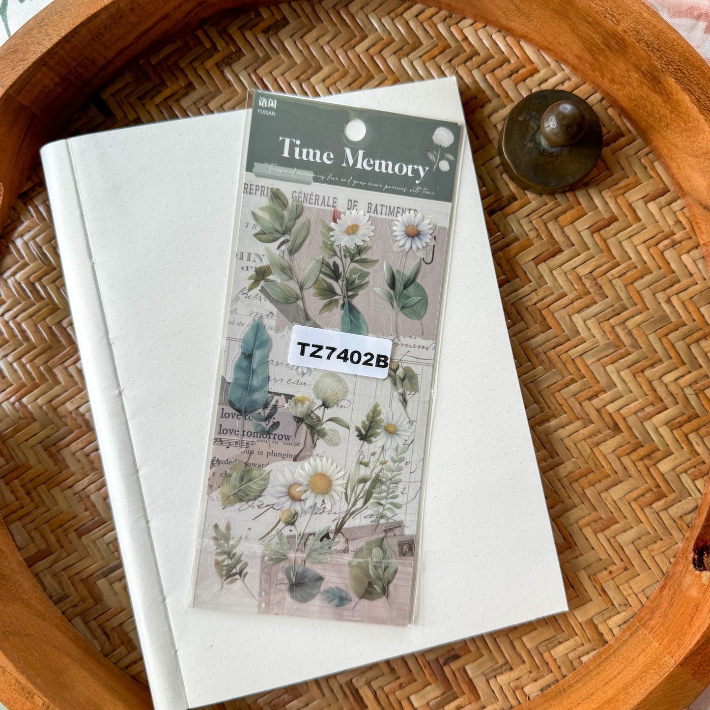 Tz7402B |G10| Time Memory Flower Sticker Pack 2 Sheets