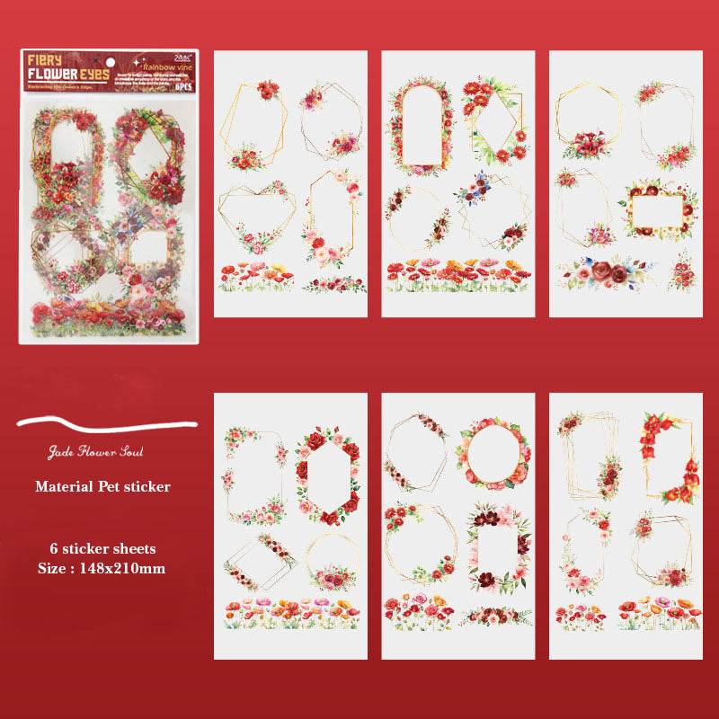 CHHM602 -flat posting paper fleeting pictorial series retro cutting film stamping hand account creative sticker diy