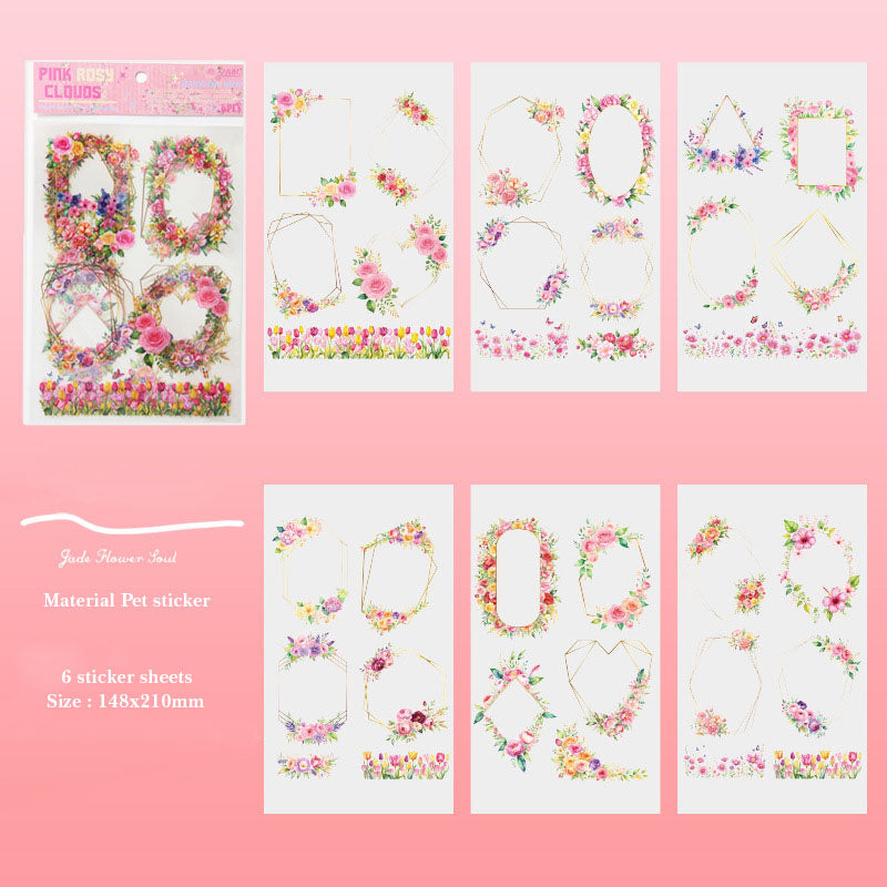 CHHM603|G-1| -flat posting paper fleeting pictorial series retro cutting film stamping hand account creative sticker diy