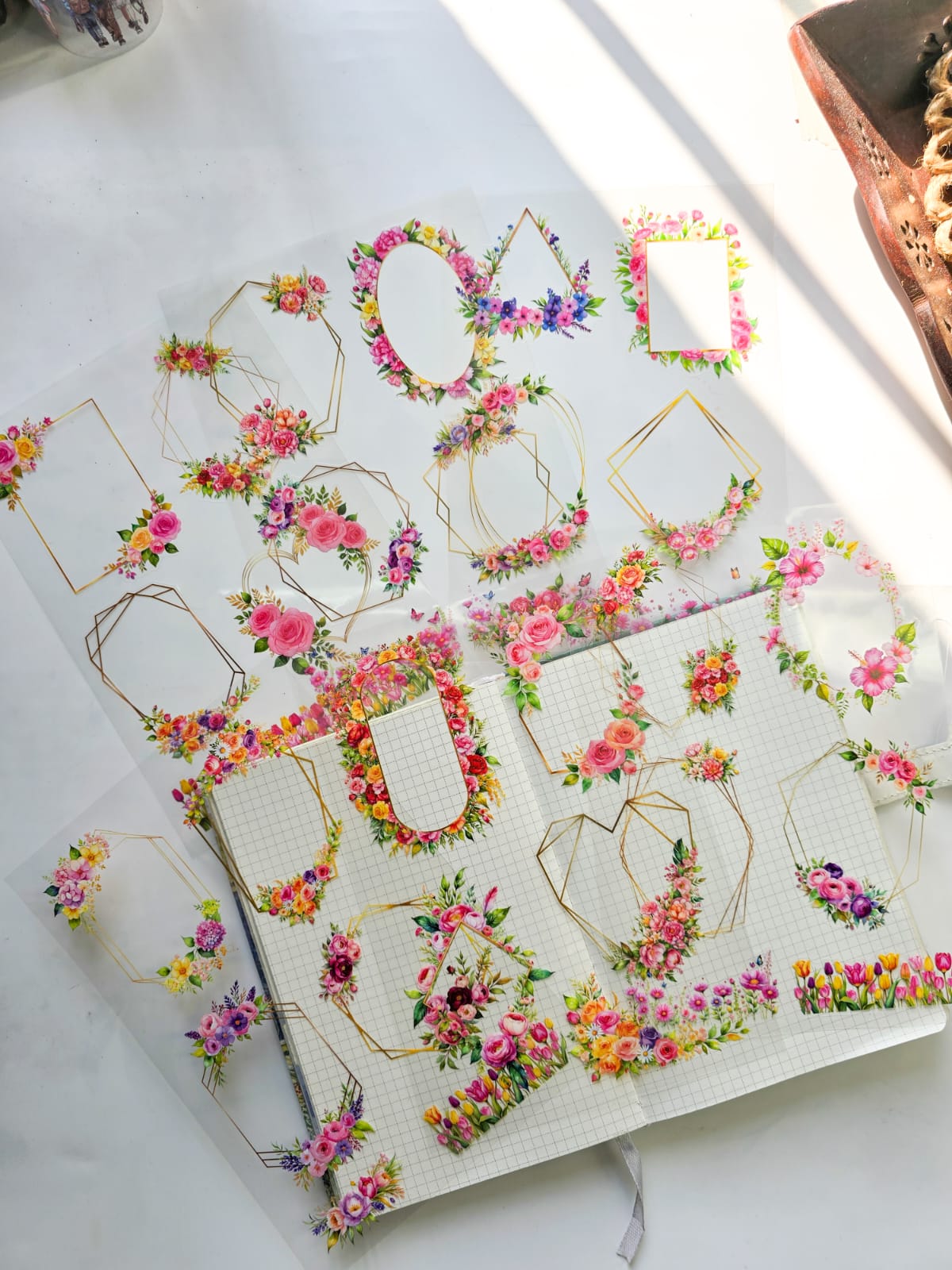CHHM603|G-1| -flat posting paper fleeting pictorial series retro cutting film stamping hand account creative sticker diy