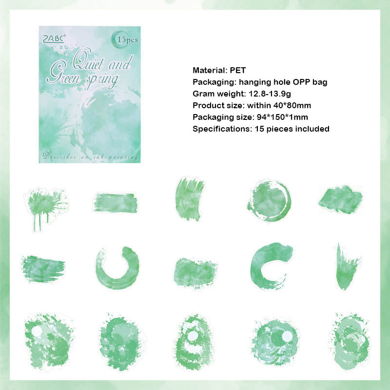 CSMZJ604  |G1| - sticker bag color dream series creative film waterproof pet material sticker 15 into