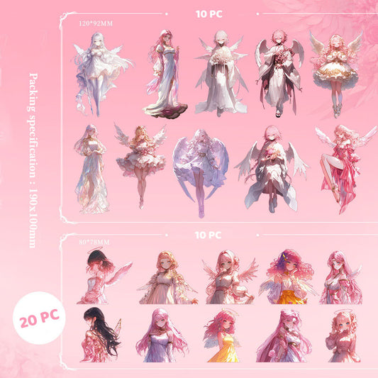 XM2405ECYTZB-001A-Xinmo PET sticker pack Star Fantasy series cartoon character handbook decoration material Guka 20 pieces 4 types