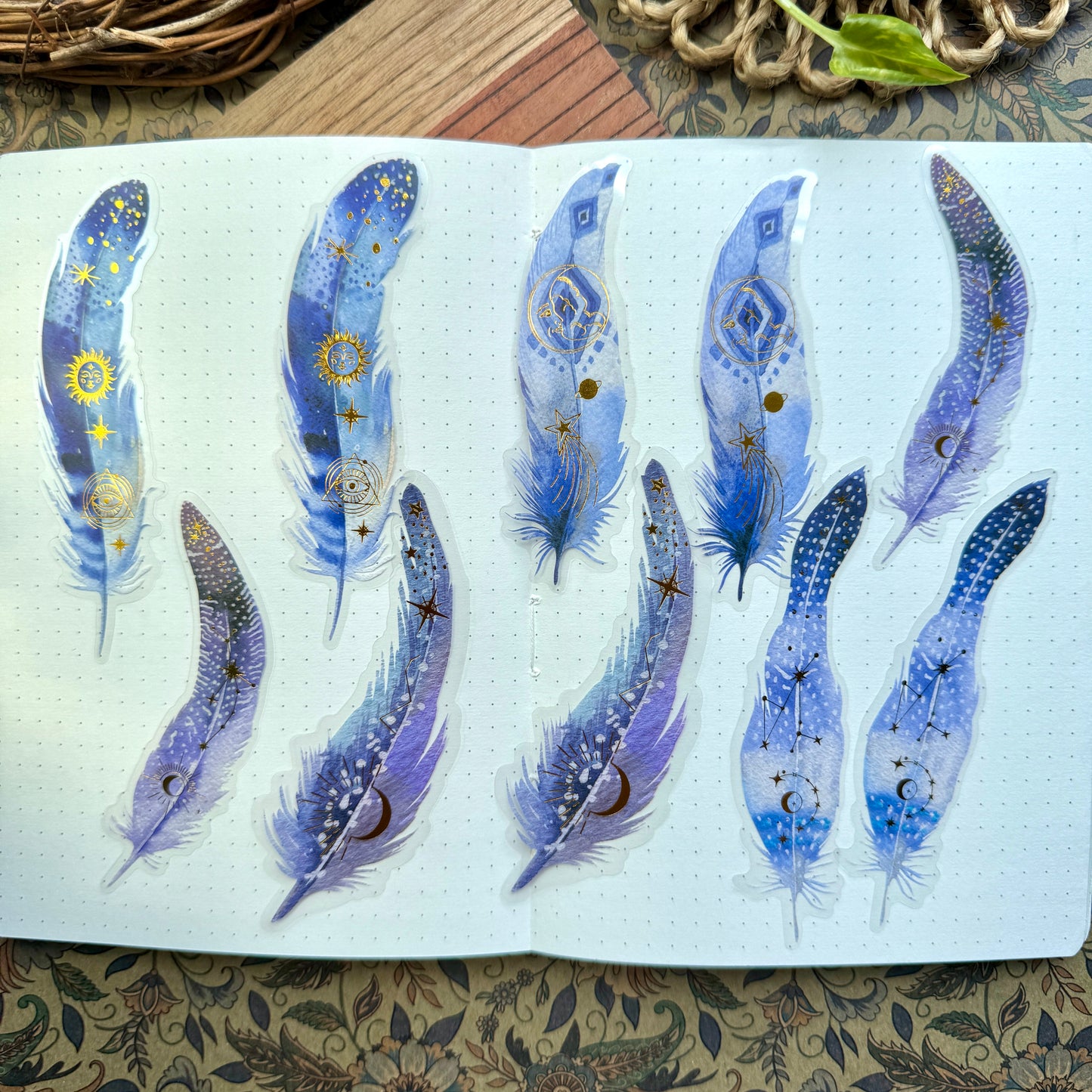 Tz2207zzr -f Transparent Pet sticker  foil Feather collection Big | 10 pc