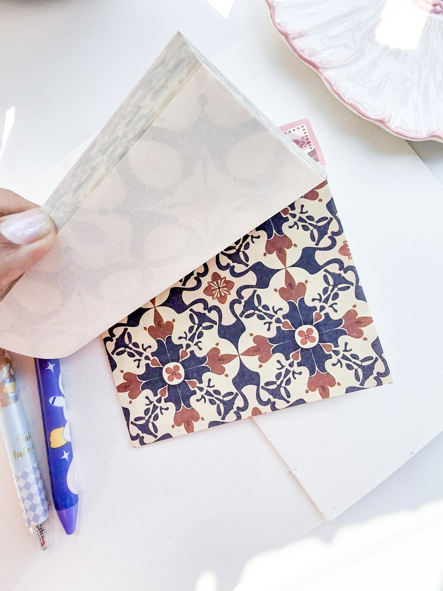NXSG-606|G-4| South Positive Tiles | Journal Paper| Floral Vintage Paper| Green Theme|120*120mm 30 Pcs