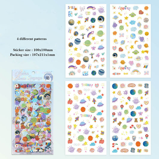 DMXH403 - sticker  dream star series waterproof pet film material sticker cute creative sticker