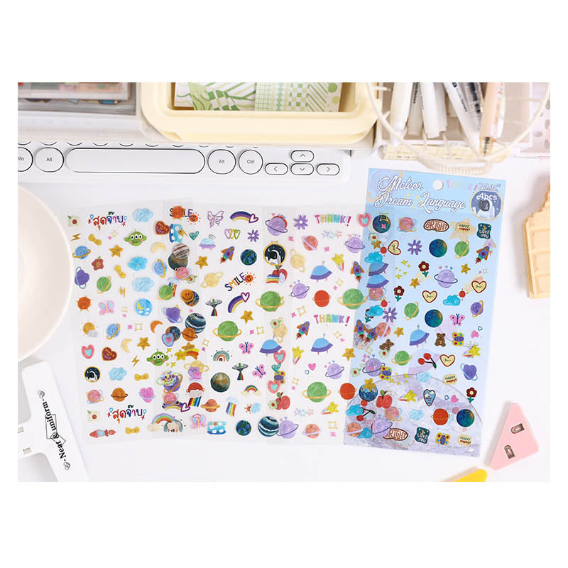 DMXH403 - sticker  dream star series waterproof pet film material sticker cute creative sticker