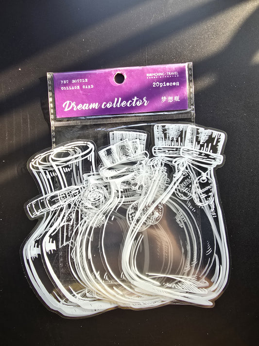 Rmlm006 Transparent Jar Sticker | Dream Collector series | 4*5 20 pcs. 95*140mm