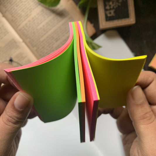 STICKY NOTE 5 colors  Neon | 3x3 Inch | Each Color 20 Pcs | Total 100 Pcs