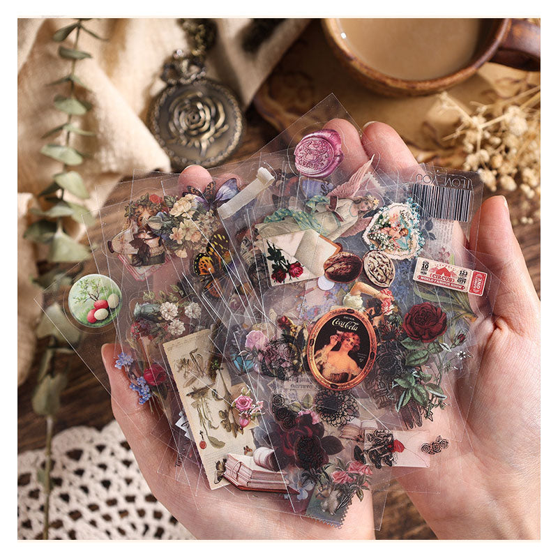 EYSY0402 - 100 sheets sticker box| sticker candy heart langu series children cute sticker waterproof pet hand account diy film card