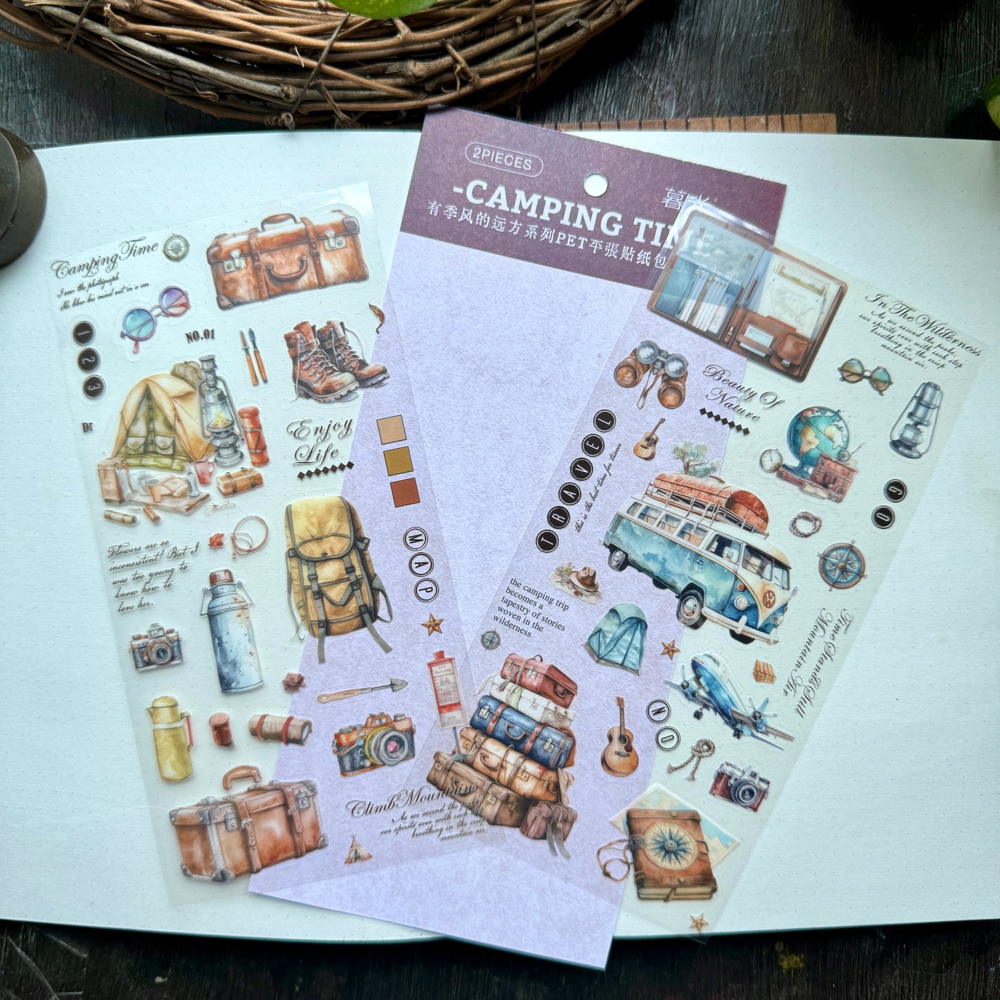Mg0230743|G-9| Camping Time Sticker 2 Sheets