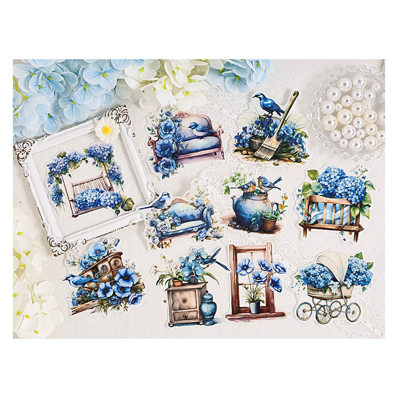 FHXY606 - sticker bag flowers elegant series special oil and paper hand curtain sticker background creative sticker
