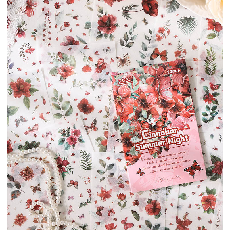 FHYX801|G-6| - sticker book Flower image series Large quantity die-cut stickers Retro material creative stickers