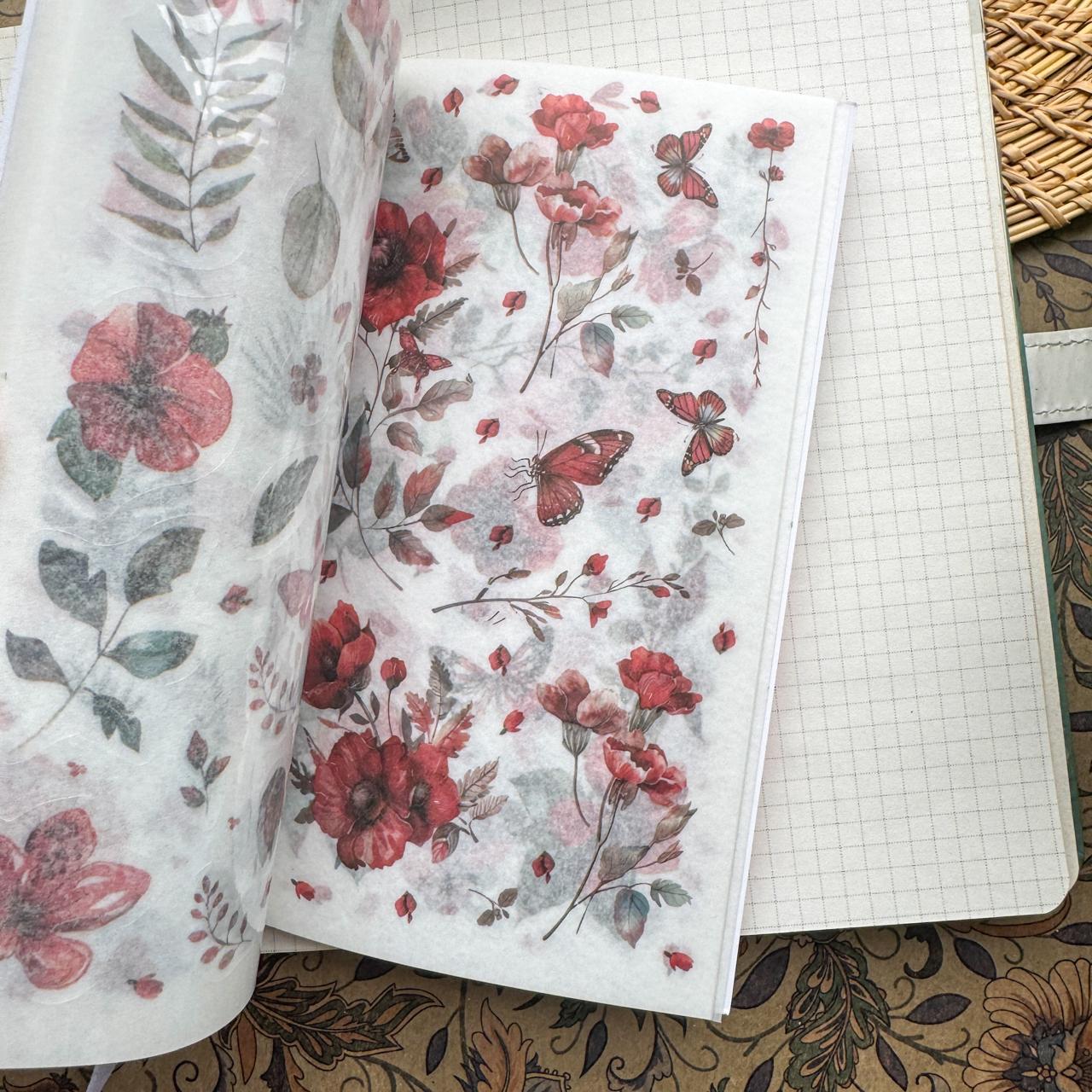 FHYX801|G-6| - sticker book Flower image series Large quantity die-cut stickers Retro material creative stickers