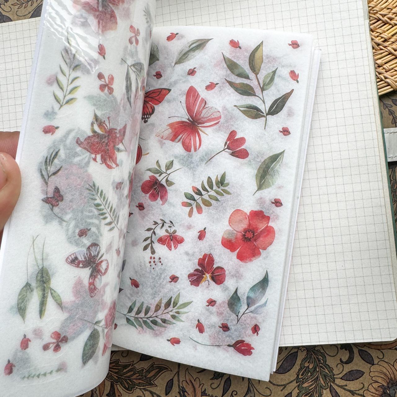 FHYX801|G-6| - sticker book Flower image series Large quantity die-cut stickers Retro material creative stickers