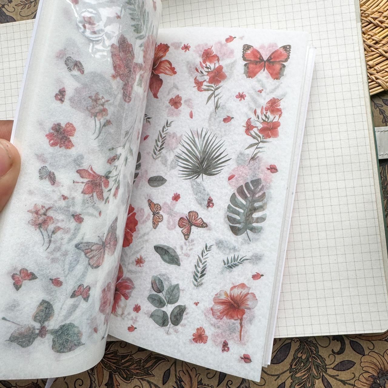 FHYX801|G-6| - sticker book Flower image series Large quantity die-cut stickers Retro material creative stickers