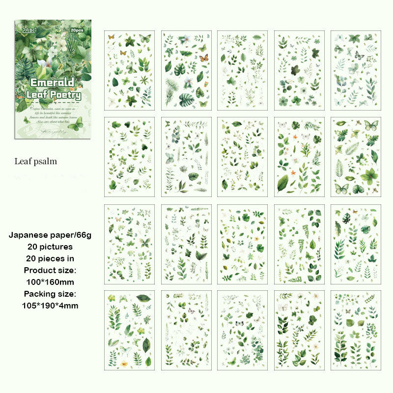 FHYX804|G-6| - sticker book Flower image series Large quantity die-cut stickers Retro material creative stickers