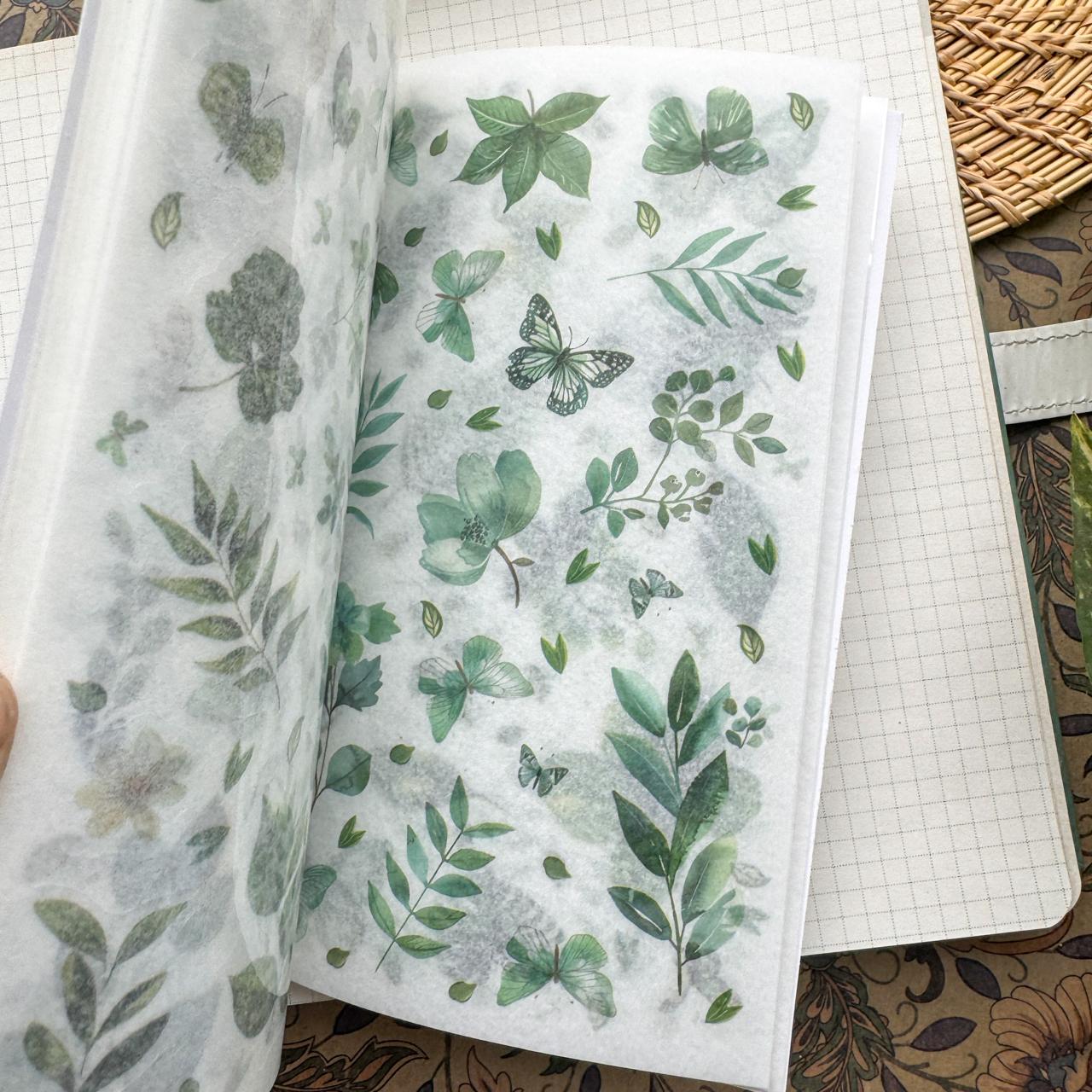 FHYX804|G-6| - sticker book Flower image series Large quantity die-cut stickers Retro material creative stickers