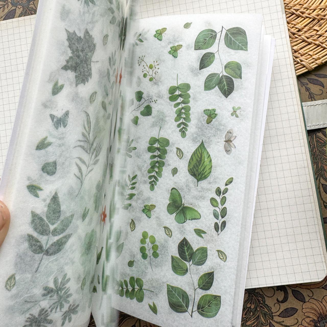 FHYX804|G-6| - sticker book Flower image series Large quantity die-cut stickers Retro material creative stickers