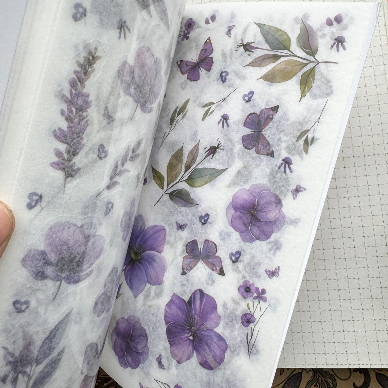 FHSJ805 - sticker book Flower image series Large quantity die-cut stickers Retro material creative stickers