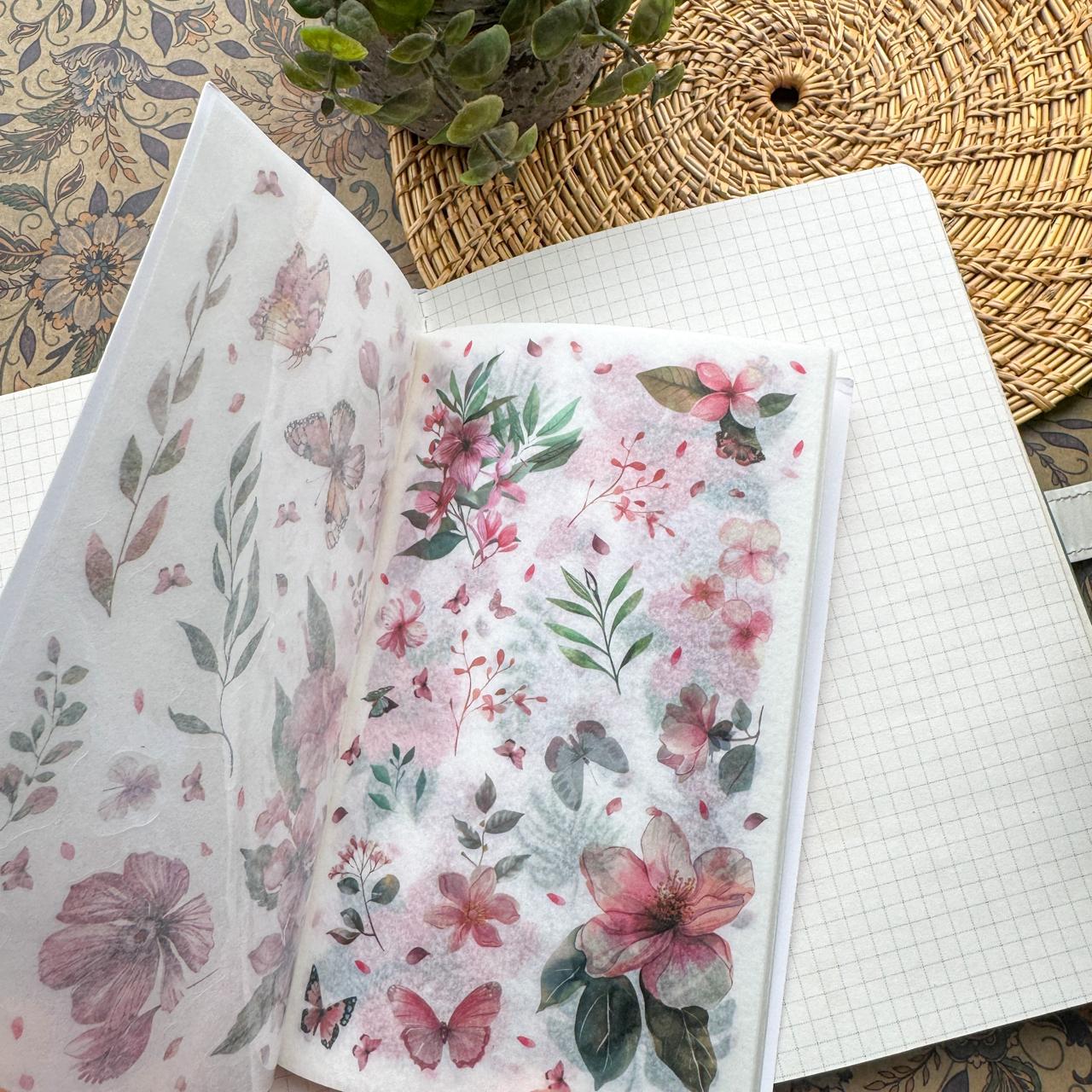 FHYX806|G-6| - sticker book Flower image series Large quantity die-cut stickers Retro material creative stickers