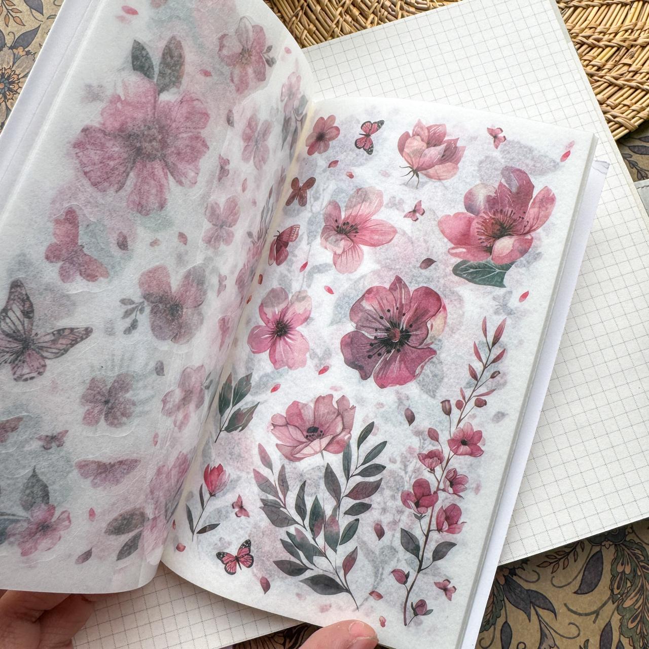 FHYX806|G-6| - sticker book Flower image series Large quantity die-cut stickers Retro material creative stickers