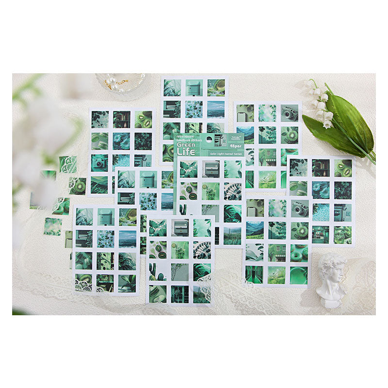 GSSHB604|G-8| - sticker light color life book hand account sticker bag ins wind hand account material cutting film creative sticker